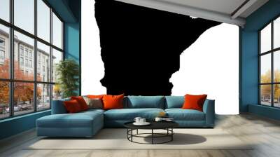 Minnesota black map on white background vector Wall mural