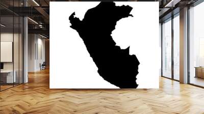 peru map on white background vector Wall mural