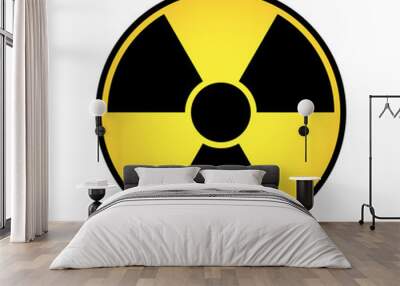 Radioactive sign vector Wall mural