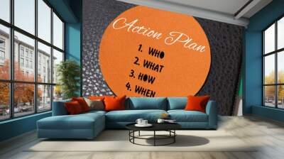 Action plan business strategy concept. Wall mural