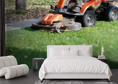 Professional lawn mowing machine Wall mural