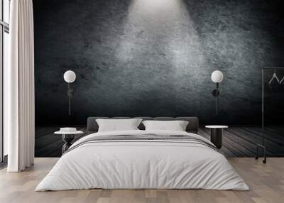 grungy wall background with spotlight background Wall mural