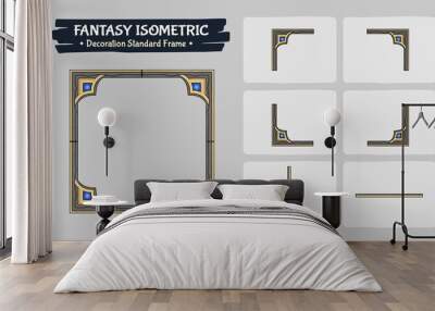 Decoration Frame Fantasy game assets design- Vector Illustration Wall mural