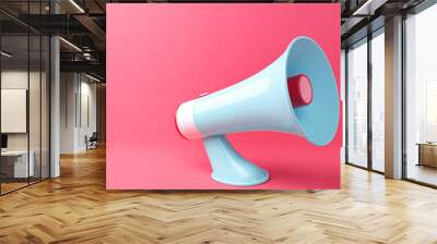 Megaphone takes center stage, representing clarity and amplified communication. Wall mural