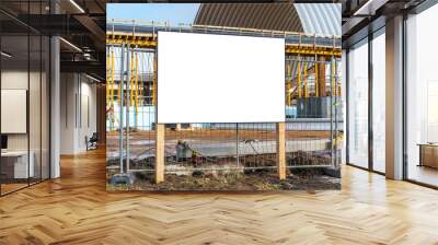 information board near the construction site Wall mural