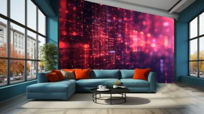 Tech-driven digital disruption background with modern design and ample space for overlaying business innovation ideas Wall mural