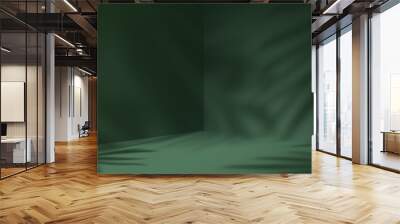 product placement in green natural shadow leaves background Wall mural