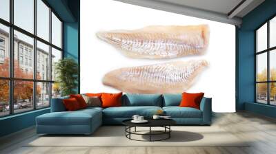 Top view of haddock fillet Wall mural