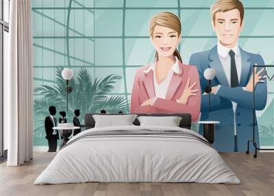 business welcoming Wall mural