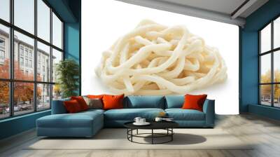 close up udon noodle isolated on white background with clipping path              Wall mural