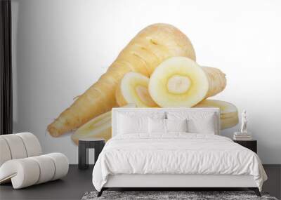 parsnip root with slices vegetable isolated, png file Wall mural