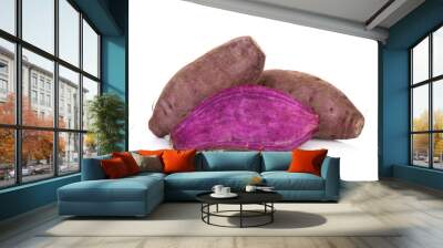 purple sweet potato or yam isolated on white background Wall mural