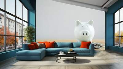 Piggy bank symbol of saving. Wall mural