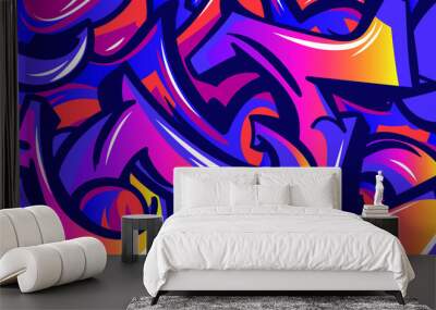 vector abstract background graffity art texture Wall mural