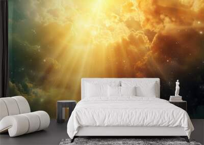 Celestial Glow: A Divine Light Illuminates the Heavens Wall mural