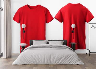 red t shirt isolated on white background Wall mural