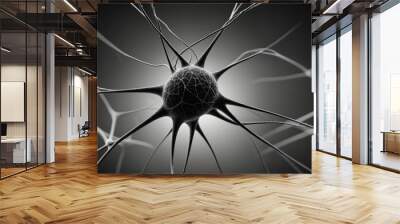 Monochrome color of neurons Wall mural