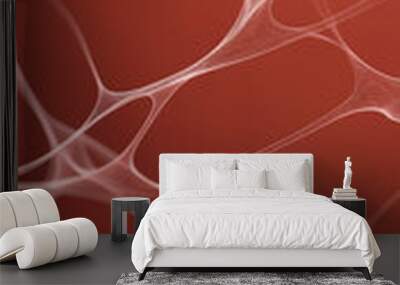 Phone wallpaper of red and white gradient space and anatomy, abstract art Wall mural