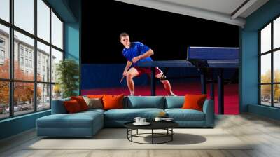 Young table tennis player Wall mural