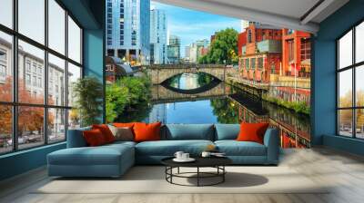 Manchester City, England, River Irwell banks Wall mural