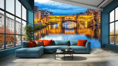 Ponte Vecchio bridge in Florence, Italy Wall mural