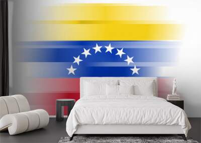 Abstract Flag of Venezuela on white background Wall mural