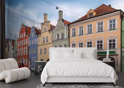 Neustadt street in Landshut, Germany Wall mural