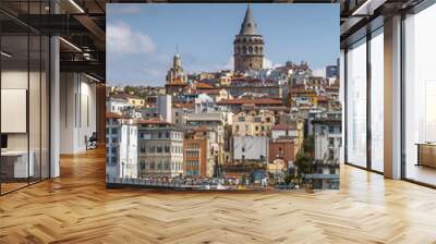 View of  Istanbul Beyoglu area, Turkey Wall mural