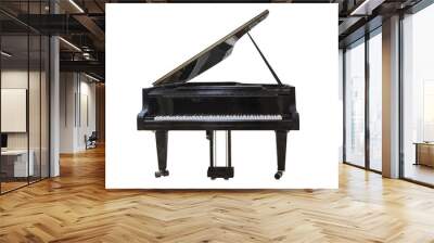 black Grand piano isolated on white background Wall mural