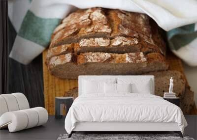 sliced rye bread Wall mural