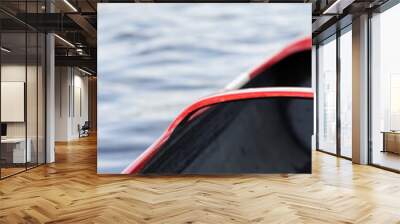 narrow sports canoe boat made of carbon fiber. boat on the water Wall mural