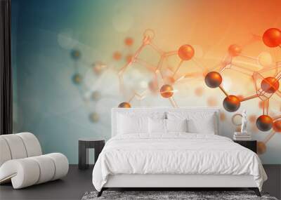 Abstract Molecules Medical Background Wall mural