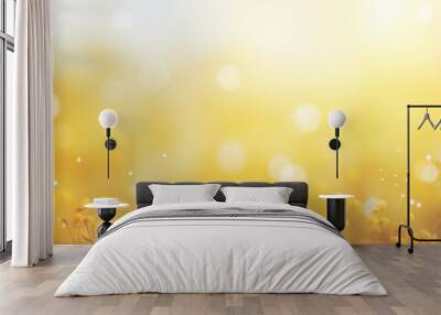 summer or spring abstract blurry bright yellow background Wall mural