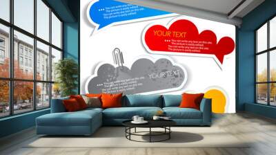 Paper speech bubble Wall mural