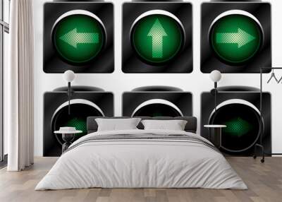 Additional traffic light. Variants. Wall mural