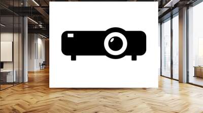 Projector icon. Vector image and video projection equipment, technology concept isolated on white background Wall mural