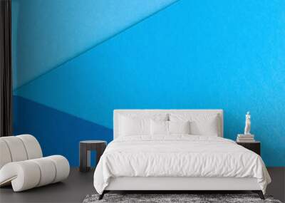 Different blue colors for background . Multicolor cardboard background Wall mural