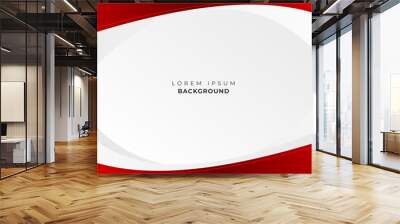 Red curve on a white background vector Wall mural