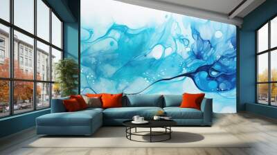 Cyan Watercolor Background ideal for Creative Wallpaper Wall mural