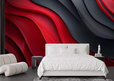 Abstract red and black background. Modern background concept. Wall mural