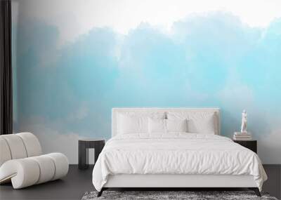 Blue watercolor background for your design, watercolor background concept, vector. Wall mural