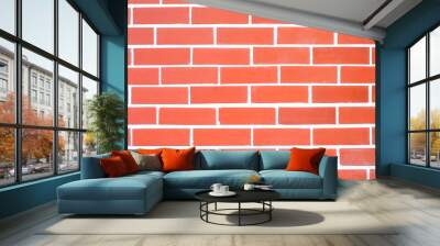 Brown brick texture background can used for design, background concept. Wall mural