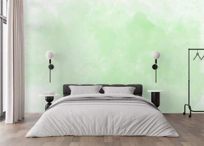 Green watercolor background for textures backgrounds and web banners design Wall mural