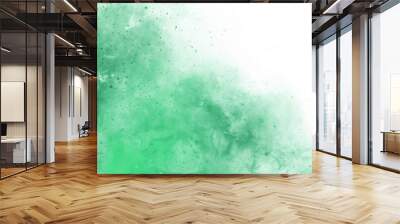 Green watercolor background for your design, watercolor background concept, vector. Wall mural