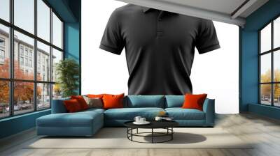 Mockup polo Shirt on white background. Wall mural