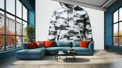 High-quality floating blank hoodies in various colors, perfect for mockups, presentations, and marketing materials Wall mural