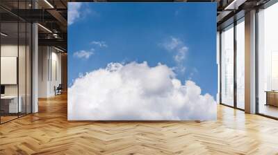 blue sky with white clouds Wall mural