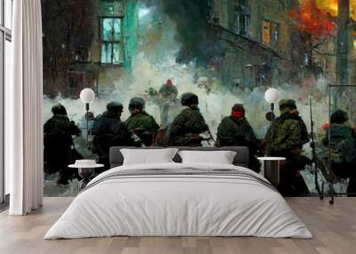 military combat Wall mural