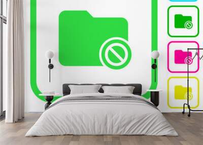 Disabled directory vivid colored flat icons Wall mural