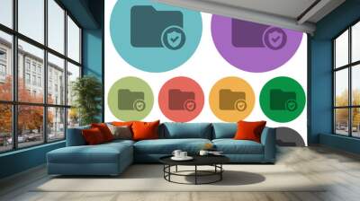 Protected directory color darker flat icons Wall mural